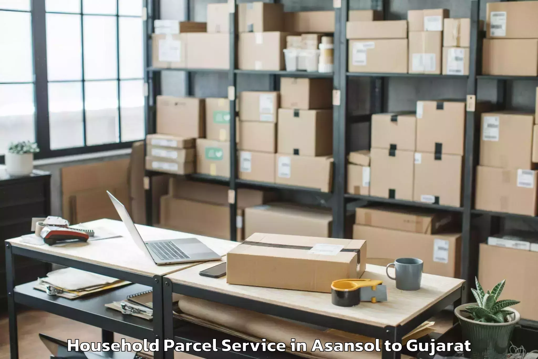 Book Asansol to Sankheda Household Parcel